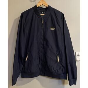 LL Bean Jacket‎ Bomber Recycled Nylon Fleece Lined Lightweight Packable Large